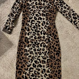 Midi Dress - Animal Print - Tricot